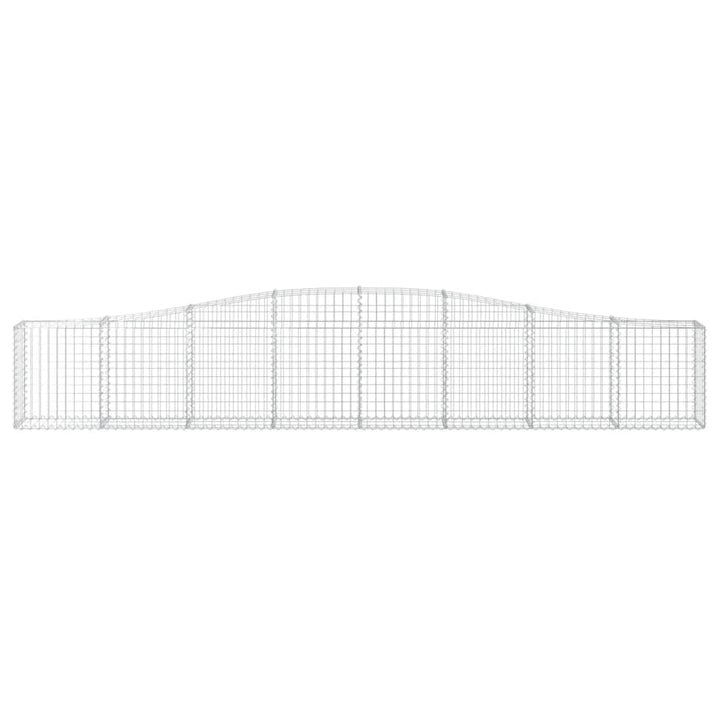 buede gabionkurve 15 stk. 400x30x60/80 cm galvaniseret jern