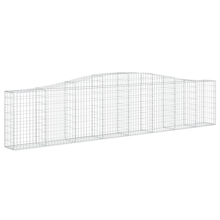 buede gabionkurve 2 stk. 400x30x80/100 cm galvaniseret jern