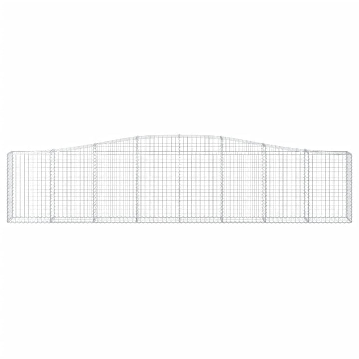 buede gabionkurve 3 stk. 400x30x80/100 cm galvaniseret jern