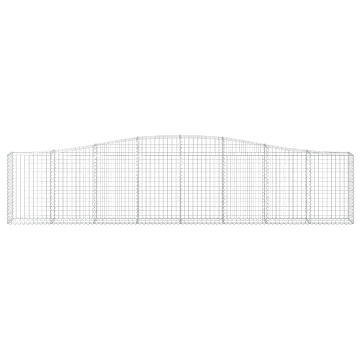 buede gabionkurve 7 stk. 400x30x80/100 cm galvaniseret jern