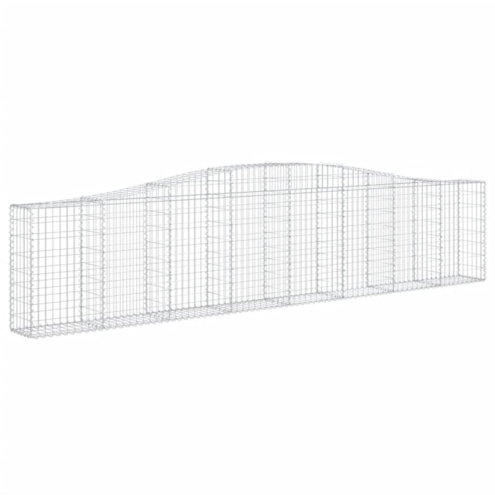 buede gabionkurve 8 stk. 400x30x80/100 cm galvaniseret jern