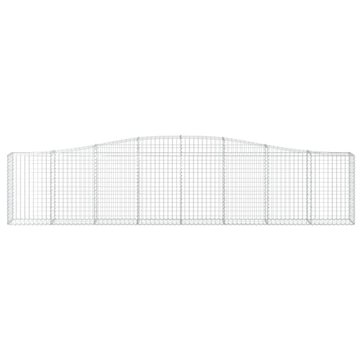buede gabionkurve 10 stk. 400x30x80/100 cm galvaniseret jern