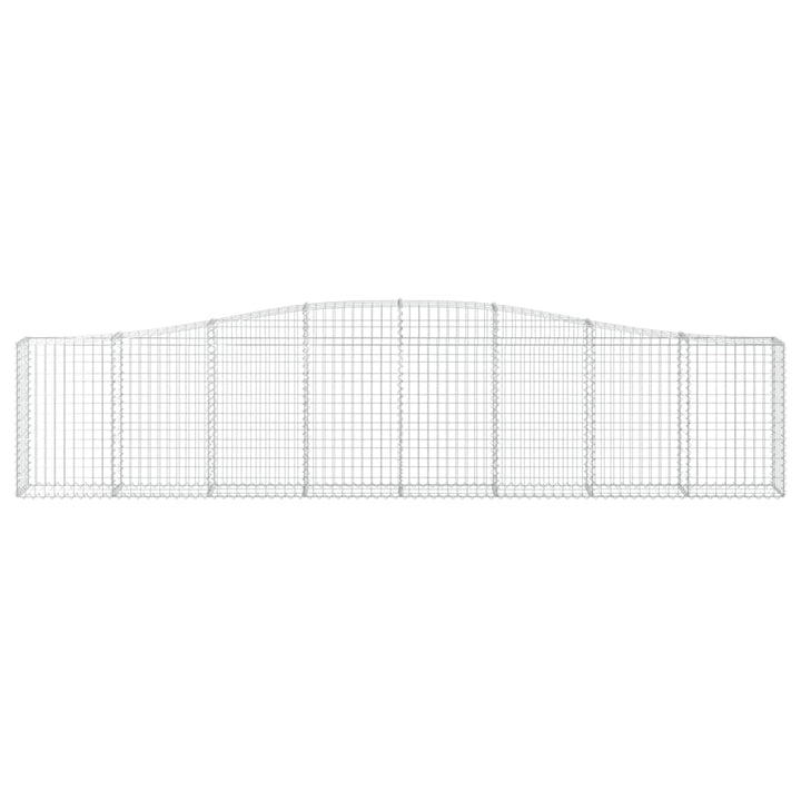 buede gabionkurve 15 stk. 400x30x80/100 cm galvaniseret jern