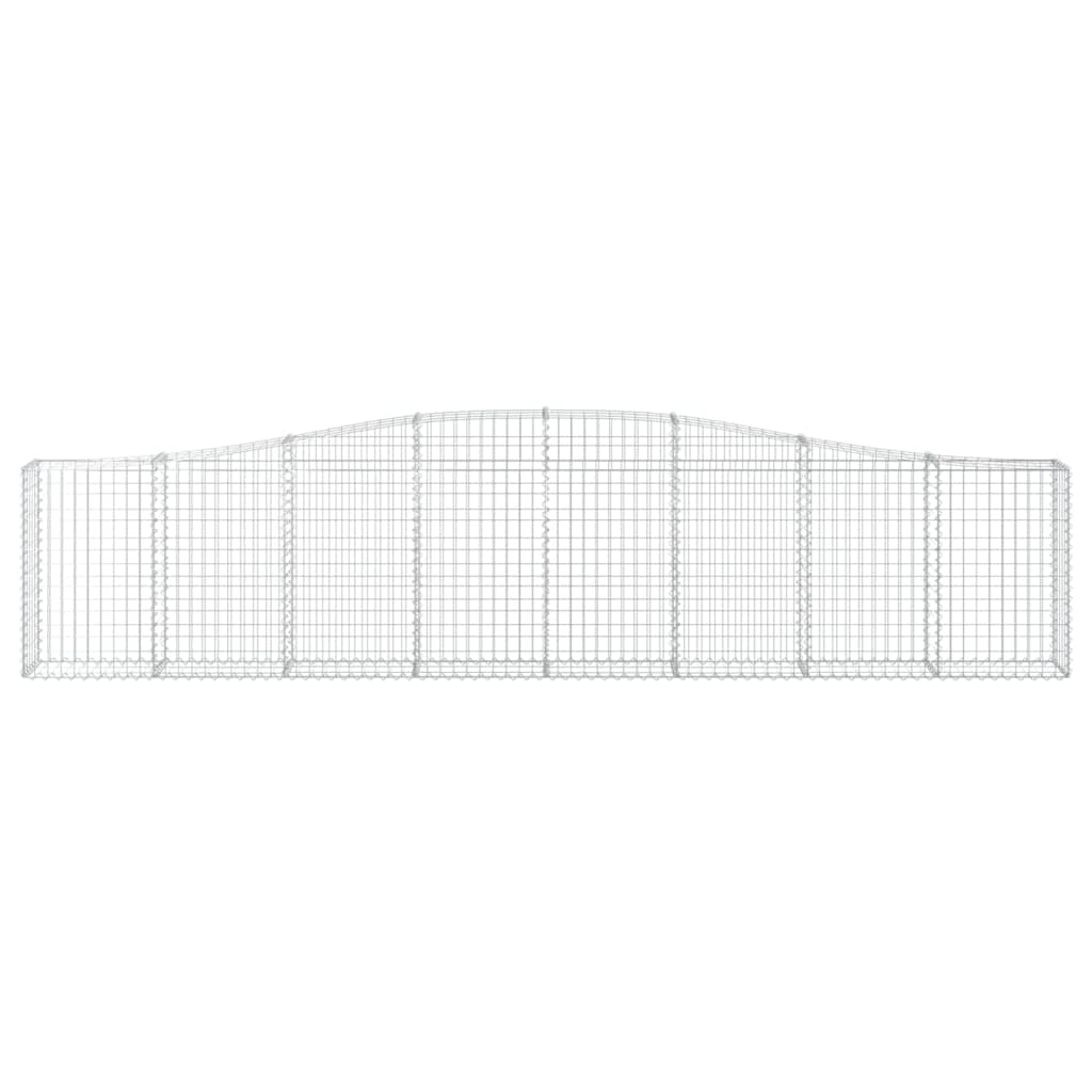 buede gabionkurve 20 stk. 400x30x80/100 cm galvaniseret jern