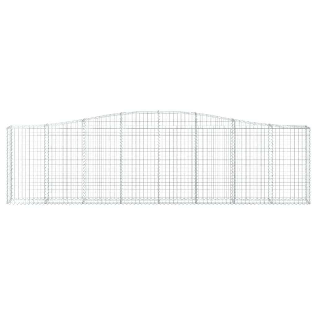 buede gabionkurve 5 stk. 400x30x100/120 cm galvaniseret jern