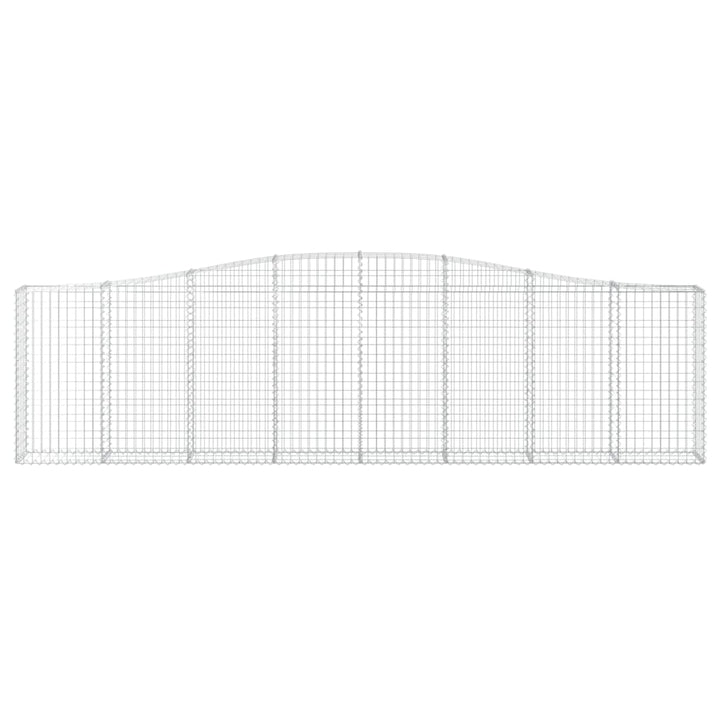 buede gabionkurve 9 stk. 400x30x100/120 cm galvaniseret jern