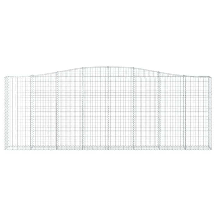 buede gabionkurve 6 stk. 400x30x140/160 cm galvaniseret jern