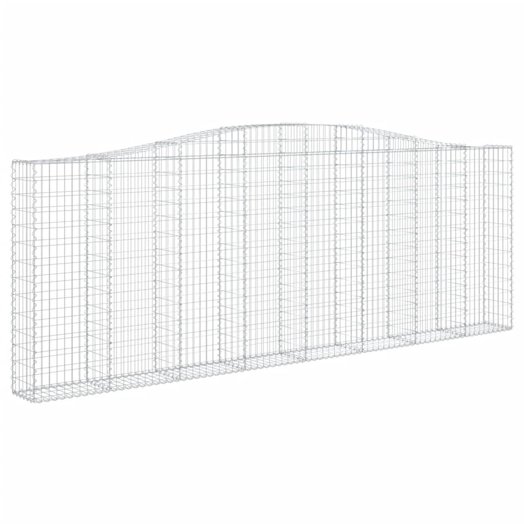 buede gabionkurve 15 stk. 400x30x140/160 cm galvaniseret jern