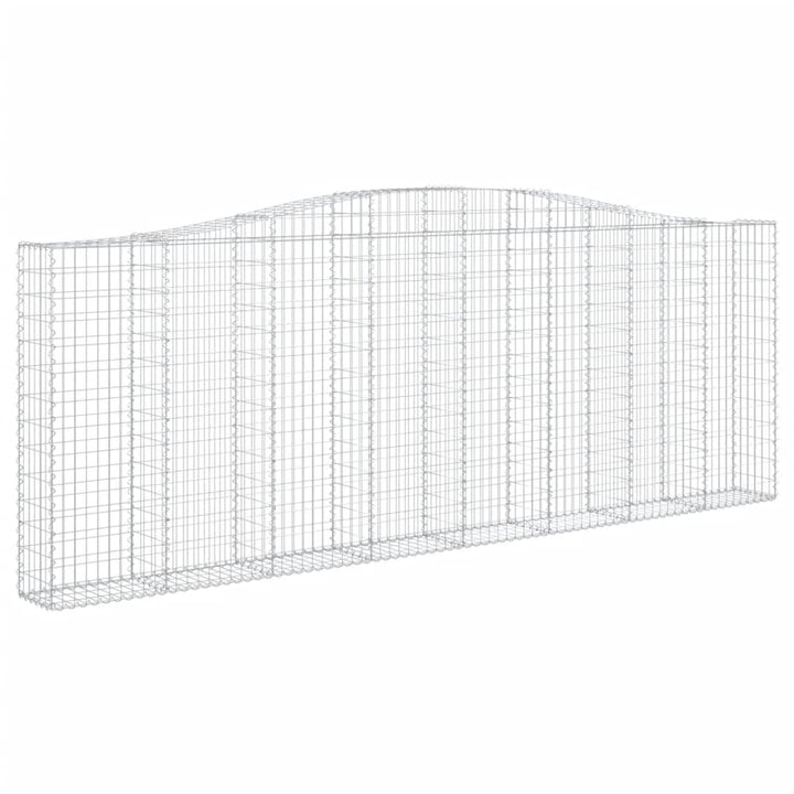 buede gabionkurve 15 stk. 400x30x140/160 cm galvaniseret jern