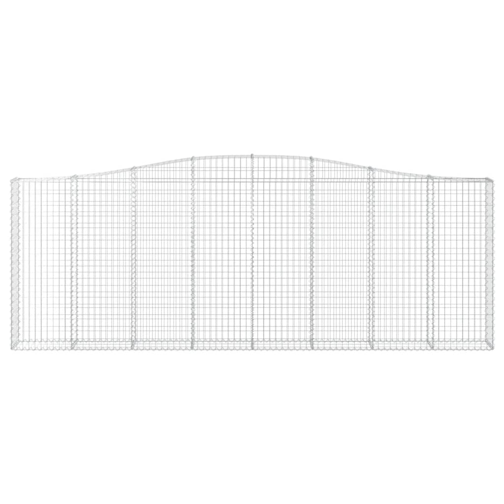 buede gabionkurve 15 stk. 400x30x140/160 cm galvaniseret jern
