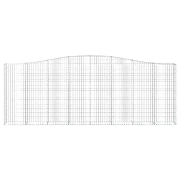 buede gabionkurve 15 stk. 400x30x140/160 cm galvaniseret jern