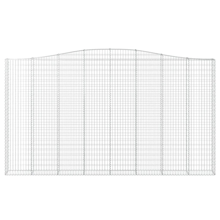buede gabionkurve 2 stk. 400x30x220/240 cm galvaniseret jern