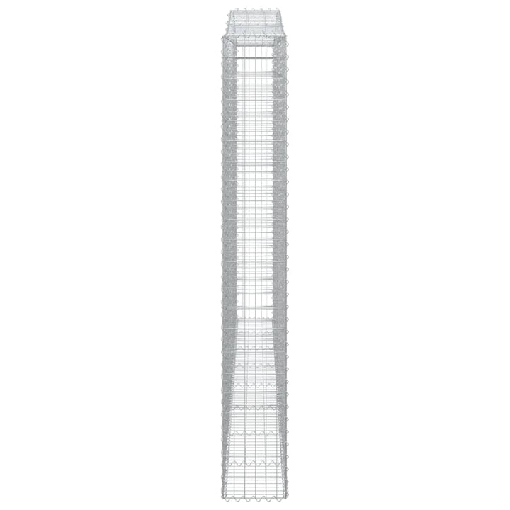 buede gabionkurve 3 stk. 400x30x220/240 cm galvaniseret jern
