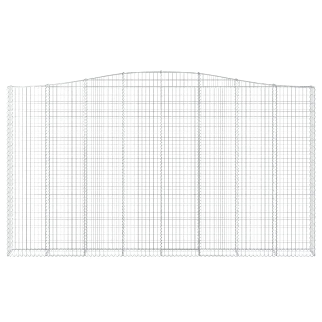 buede gabionkurve 4 stk. 400x30x220/240 cm galvaniseret jern