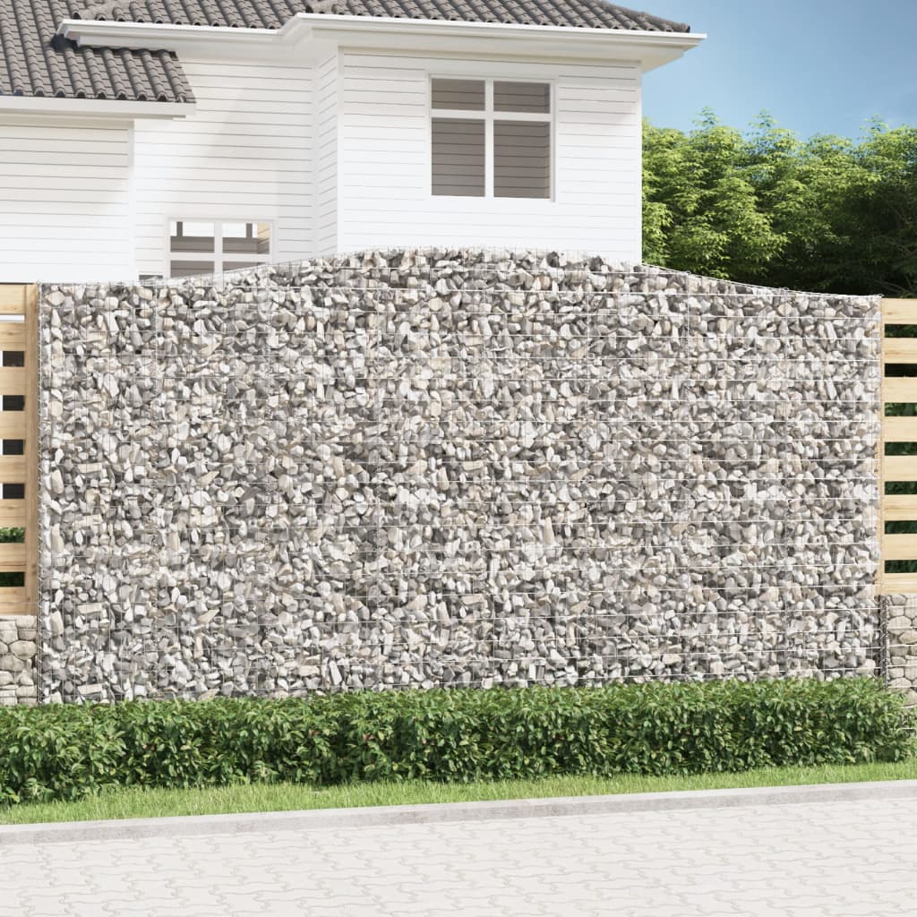 buede gabionkurve 4 stk. 400x30x220/240 cm galvaniseret jern