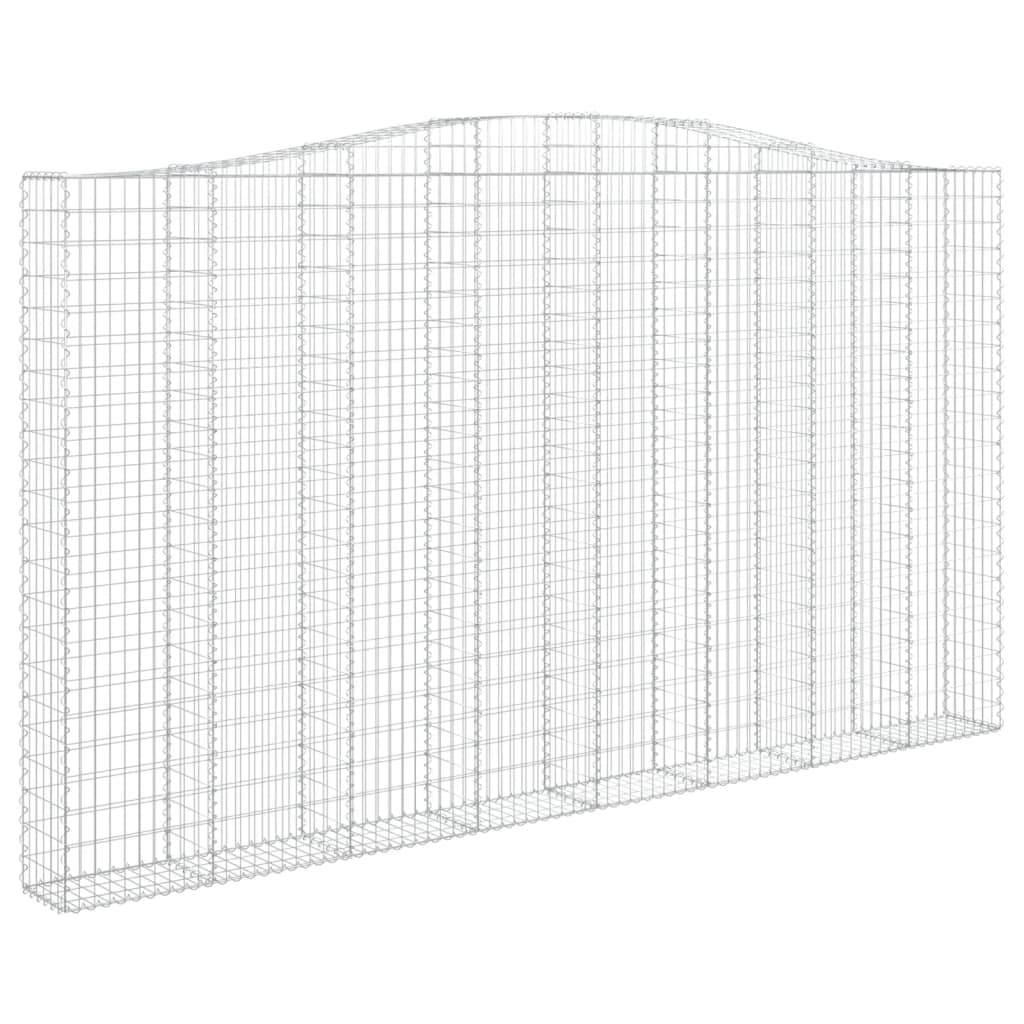 buede gabionkurve 5 stk. 400x30x220/240 cm galvaniseret jern