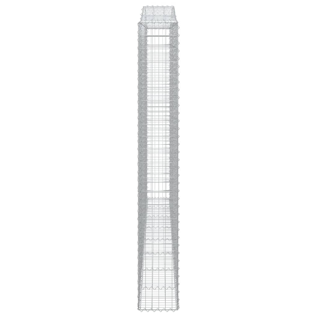 buede gabionkurve 5 stk. 400x30x220/240 cm galvaniseret jern