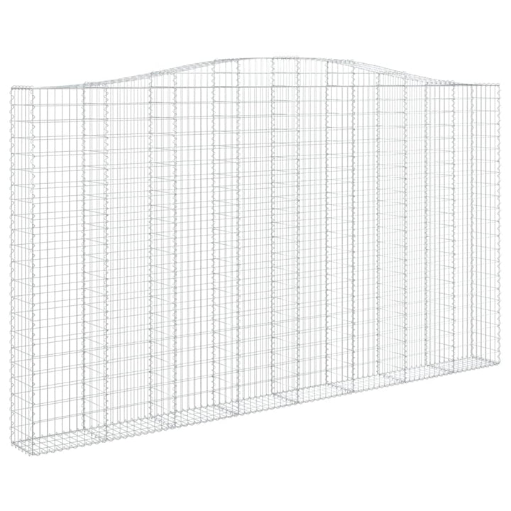 buede gabionkurve 6 stk. 400x30x220/240 cm galvaniseret jern