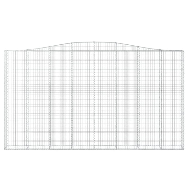 buede gabionkurve 6 stk. 400x30x220/240 cm galvaniseret jern