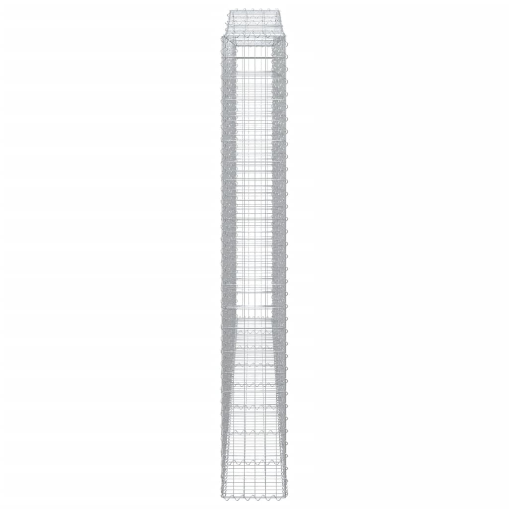buede gabionkurve 6 stk. 400x30x220/240 cm galvaniseret jern