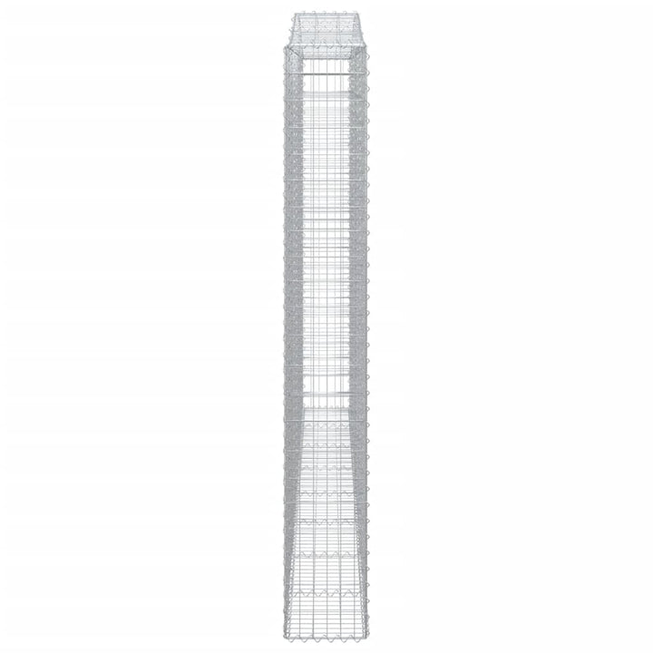 buede gabionkurve 6 stk. 400x30x220/240 cm galvaniseret jern