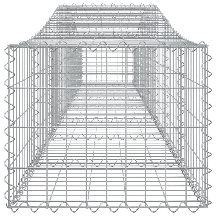 buede gabionkurve 2 stk. 400x50x40/60 cm galvaniseret jern