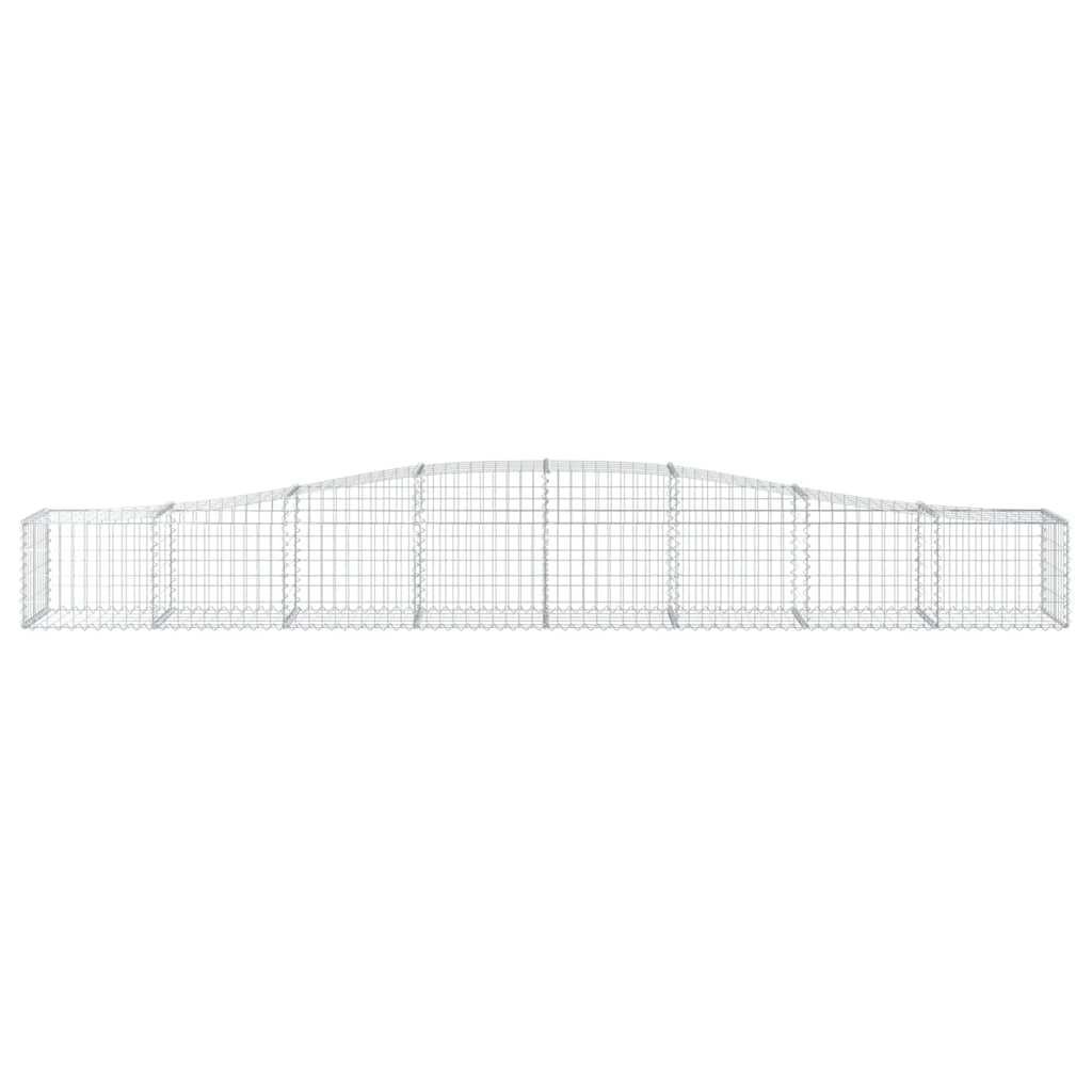 buede gabionkurve 3 stk. 400x50x40/60 cm galvaniseret jern