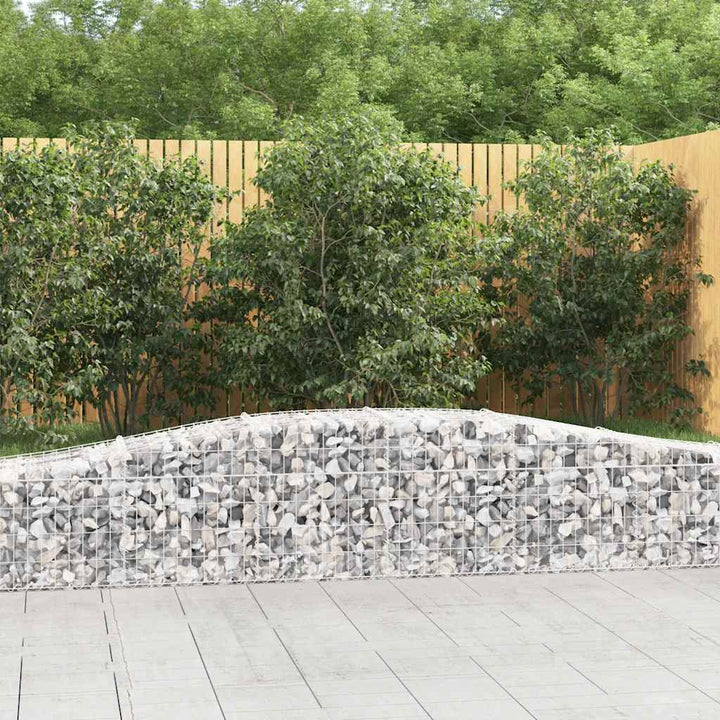 buede gabionkurve 3 stk. 400x50x40/60 cm galvaniseret jern
