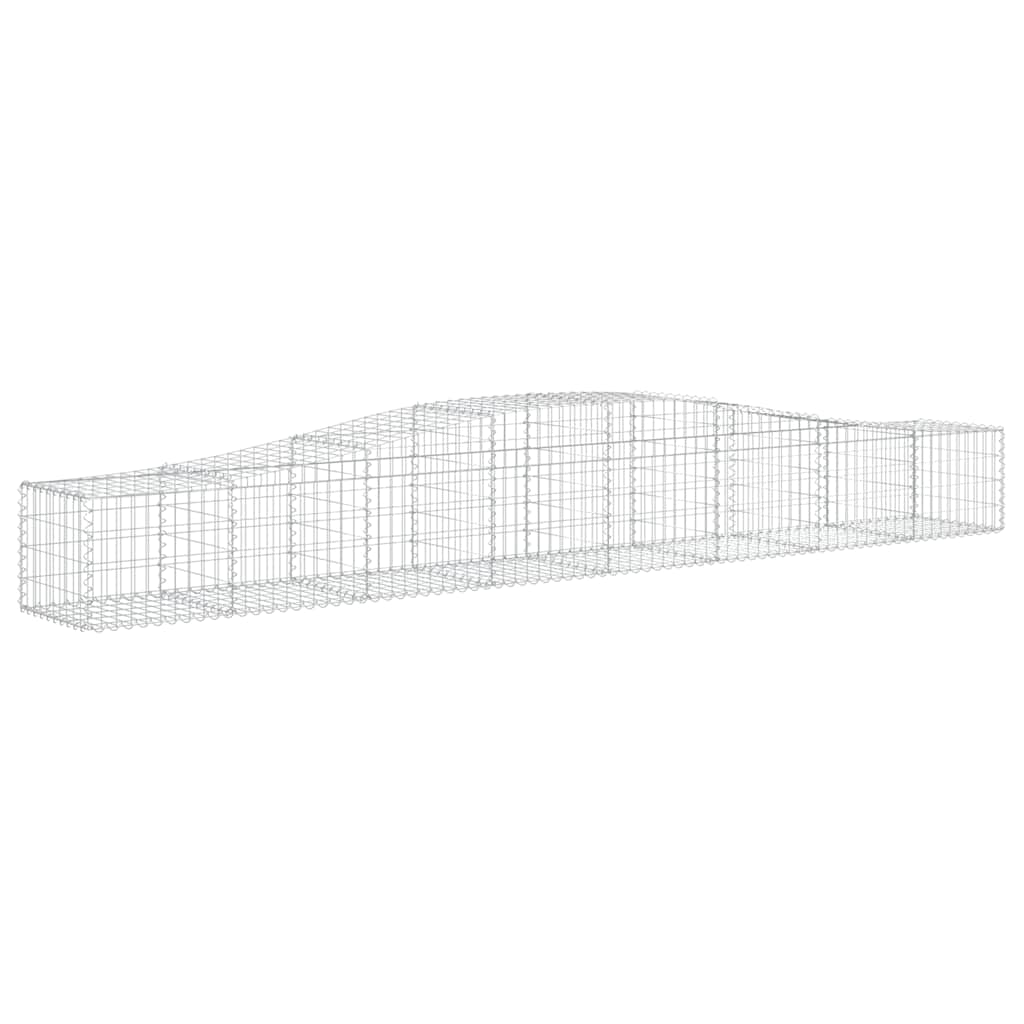 buede gabionkurve 4 stk. 400x50x40/60 cm galvaniseret jern