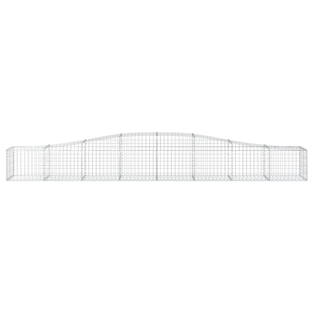 buede gabionkurve 4 stk. 400x50x40/60 cm galvaniseret jern