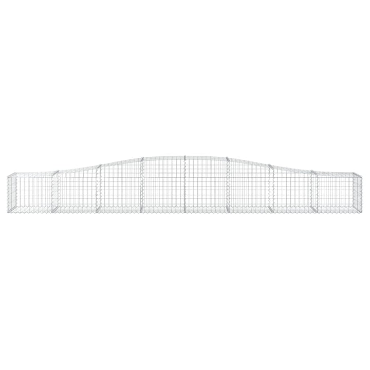 buede gabionkurve 4 stk. 400x50x40/60 cm galvaniseret jern