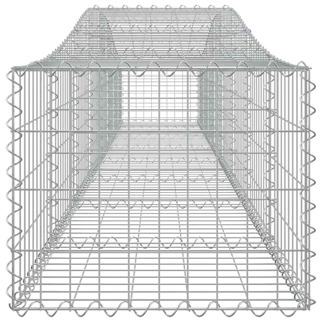buede gabionkurve 4 stk. 400x50x40/60 cm galvaniseret jern