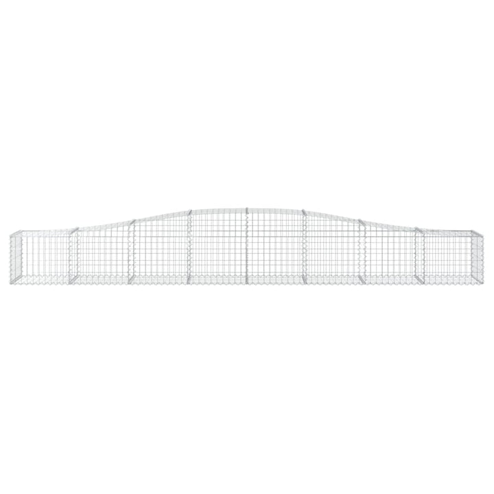 buede gabionkurve 6 stk. 400x50x40/60 cm galvaniseret jern