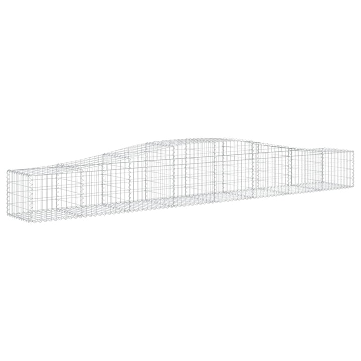 buede gabionkurve 8 stk. 400x50x40/60 cm galvaniseret jern