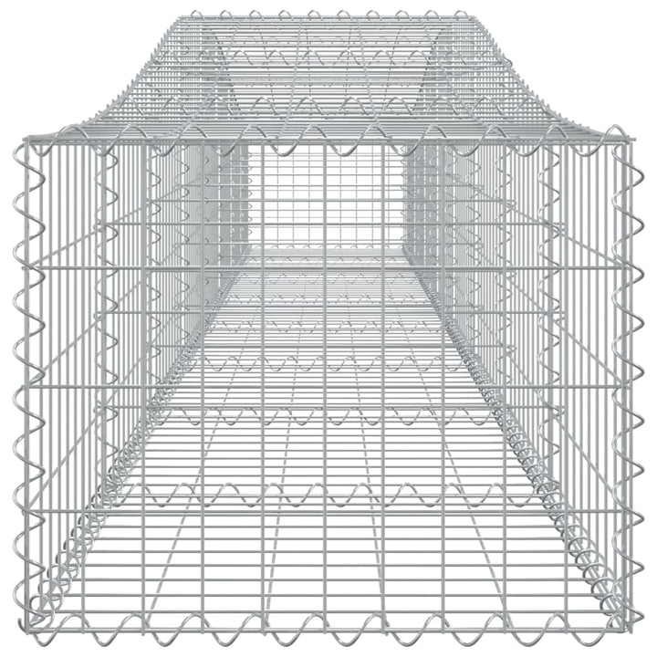 buede gabionkurve 8 stk. 400x50x40/60 cm galvaniseret jern