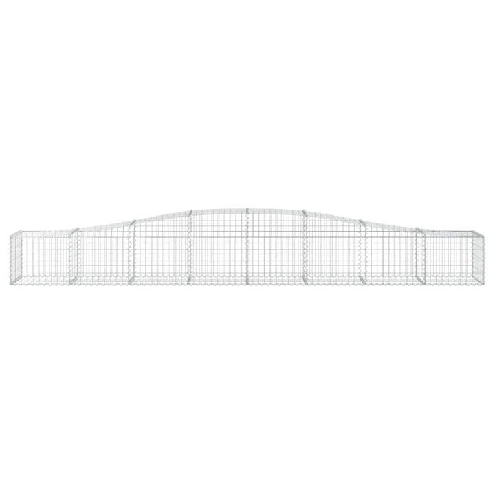 buede gabionkurve 9 stk. 400x50x40/60 cm galvaniseret jern