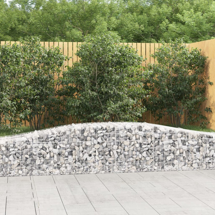 buede gabionkurve 9 stk. 400x50x40/60 cm galvaniseret jern