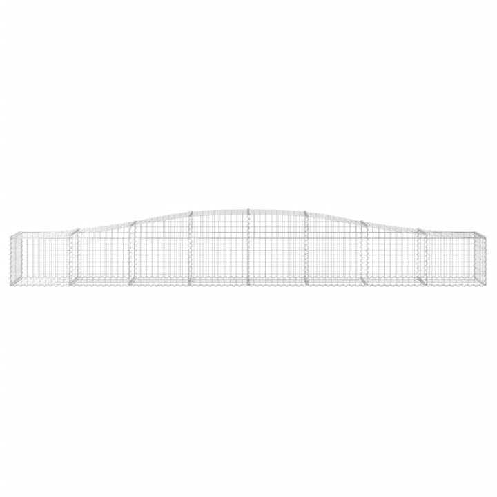 buede gabionkurve 10 stk. 400x50x40/60 cm galvaniseret jern