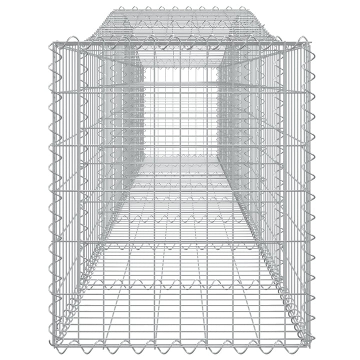 buede gabionkurve 5 stk. 400x50x60/80 cm galvaniseret jern
