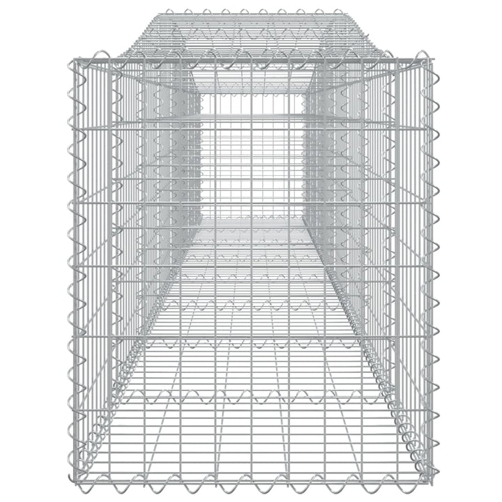 buede gabionkurve 8 stk. 400x50x60/80 cm galvaniseret jern