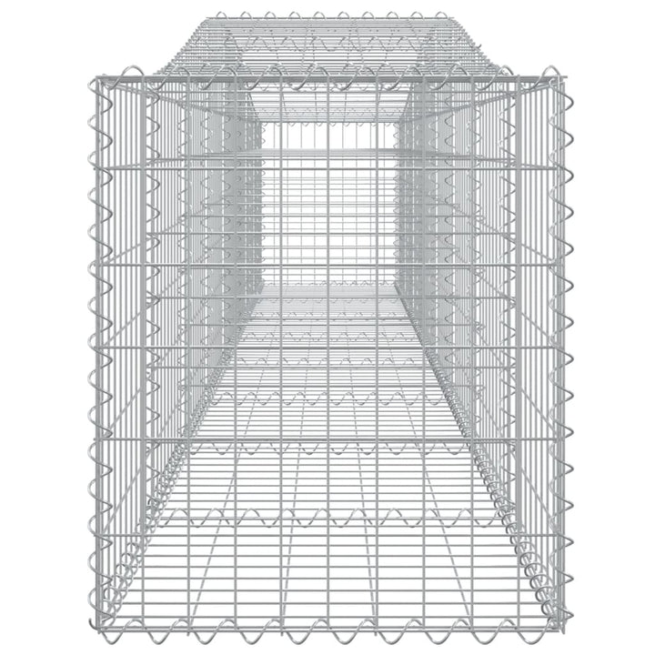 buede gabionkurve 9 stk. 400x50x60/80 cm galvaniseret jern