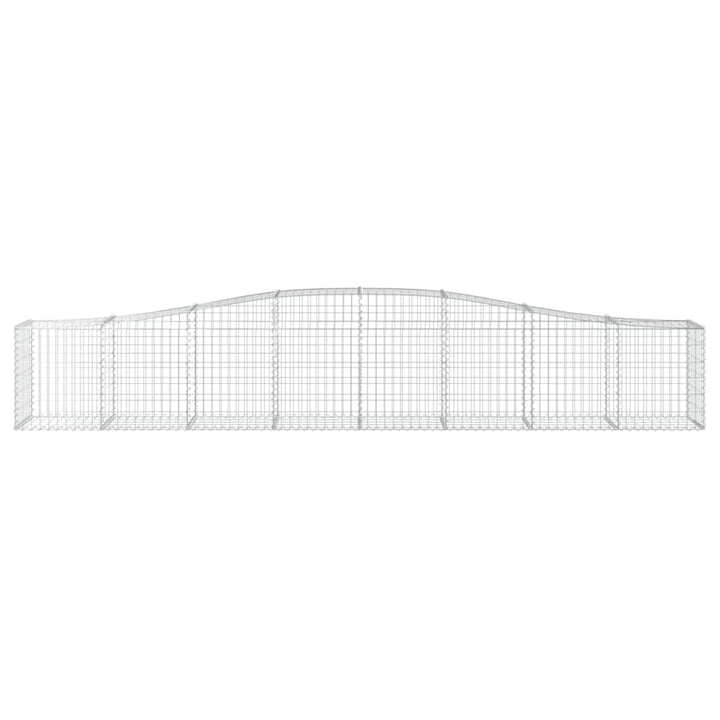buede gabionkurve 10 stk. 400x50x60/80 cm galvaniseret jern