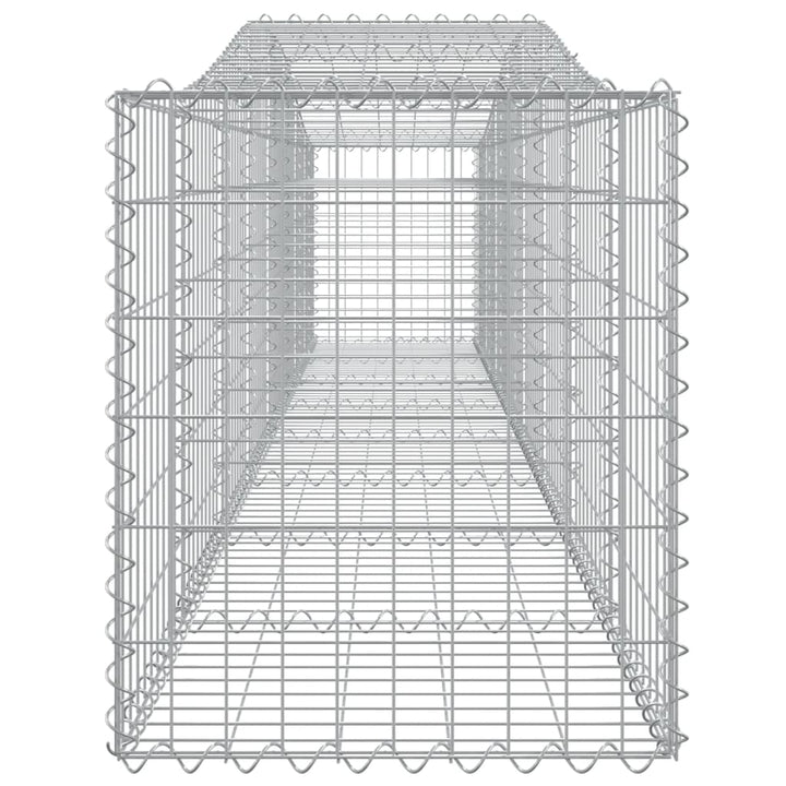 buede gabionkurve 15 stk. 400x50x60/80 cm galvaniseret jern
