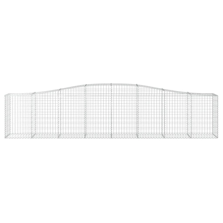 buede gabionkurve 2 stk. 400x50x80/100 cm galvaniseret jern