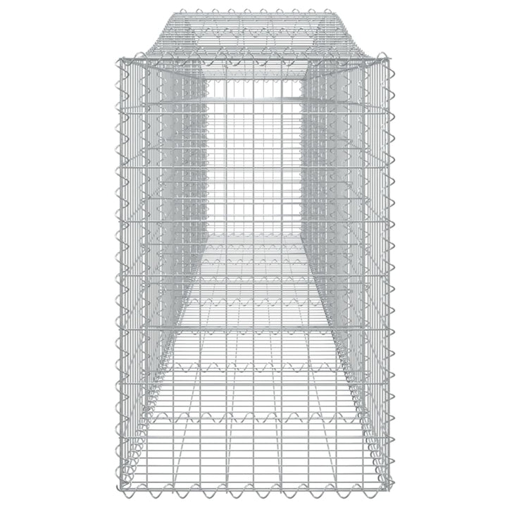 buede gabionkurve 3 stk. 400x50x80/100 cm galvaniseret jern