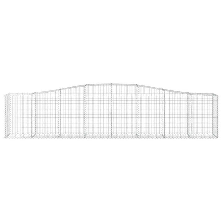 buede gabionkurve 7 stk. 400x50x80/100 cm galvaniseret jern