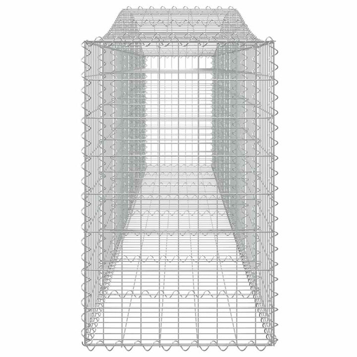 buede gabionkurve 7 stk. 400x50x80/100 cm galvaniseret jern