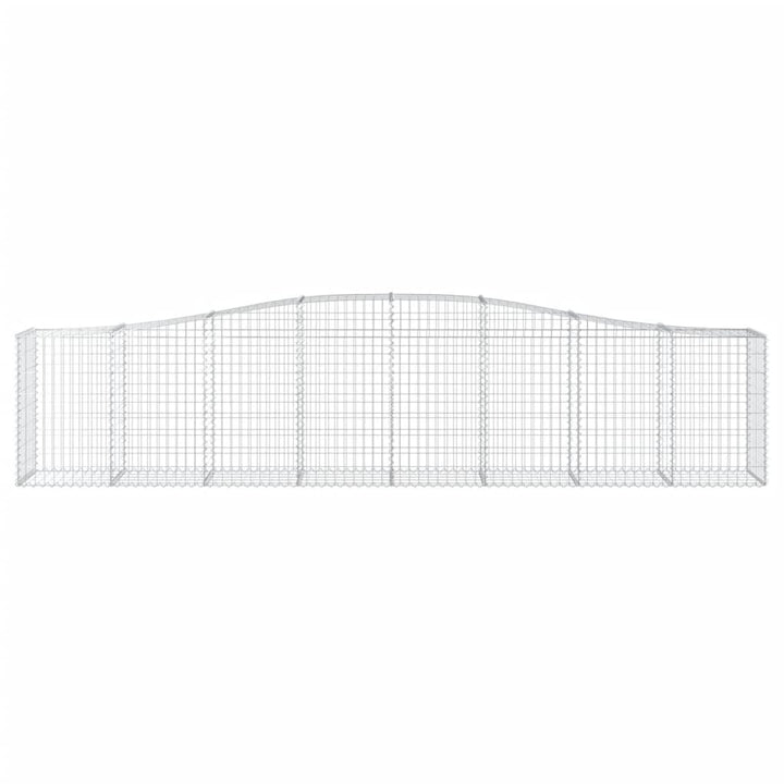 buede gabionkurve 9 stk. 400x50x80/100 cm galvaniseret jern