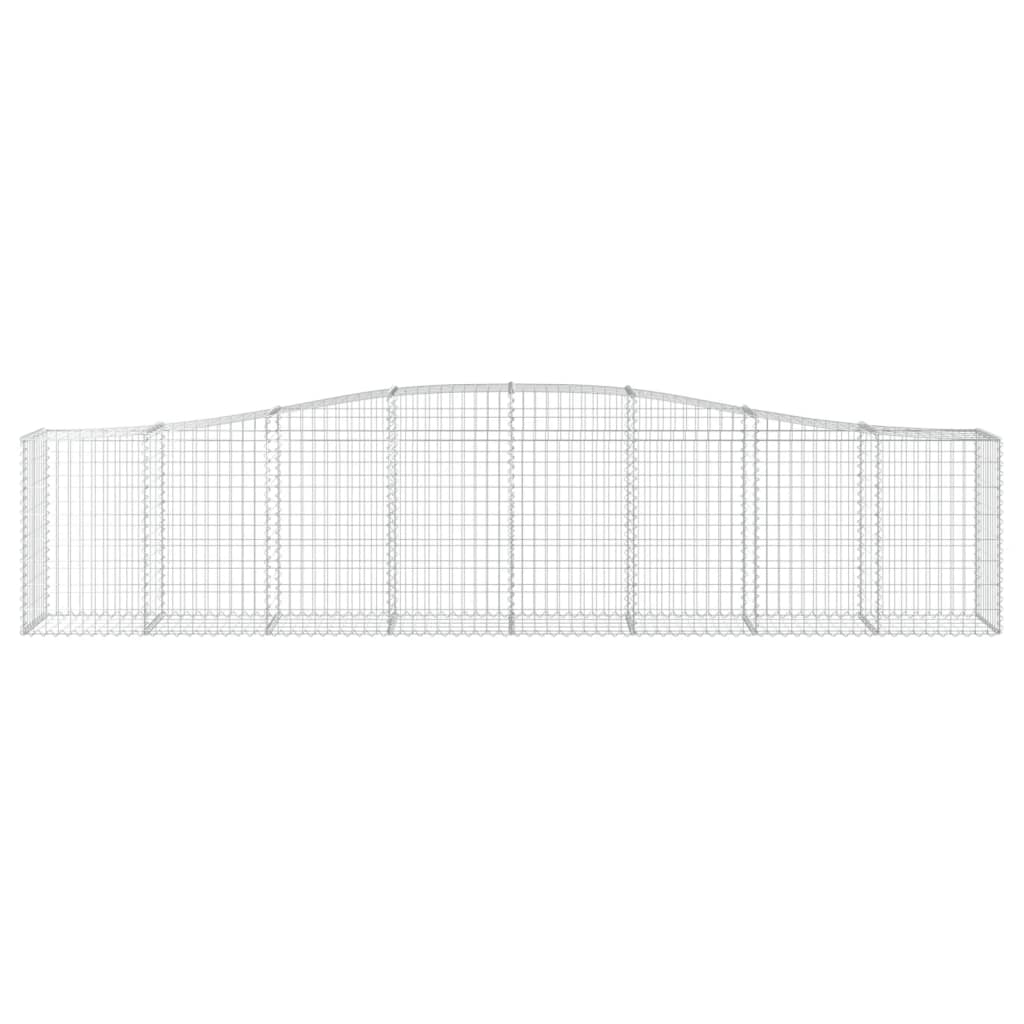 buede gabionkurve 20 stk. 400x50x80/100 cm galvaniseret jern