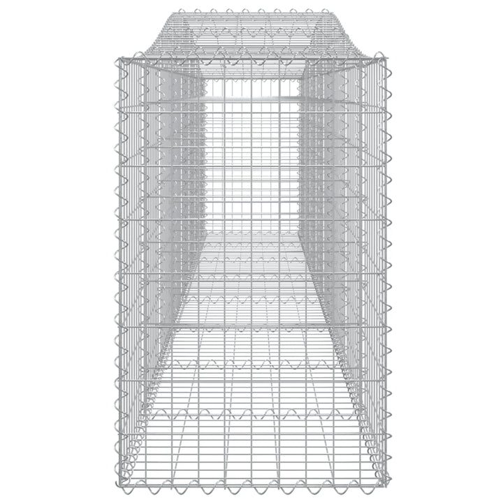 buede gabionkurve 25 stk. 400x50x80/100 cm galvaniseret jern